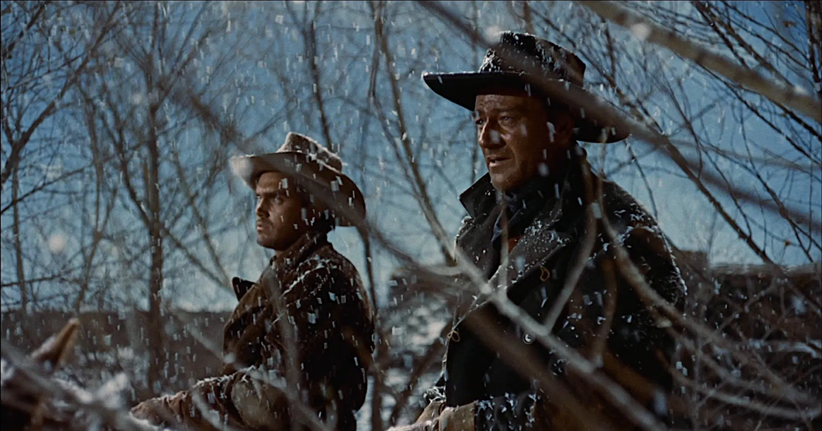 جان وین در فیلم جویندگان (1956) به کارگردانی جان فورد