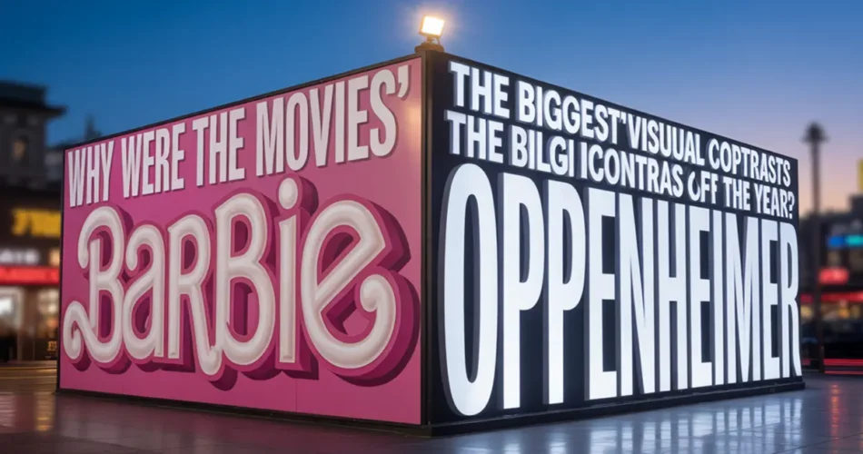 تضاد بصری و رنگی فضای فیلمهای باربی و اوپنهایمر در پدیده باربنهایمر